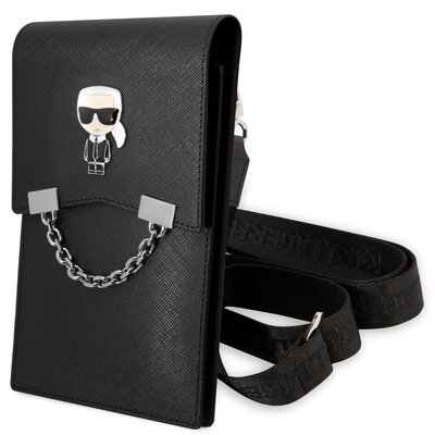 Karl Lagerfeld Etui uniwersalne / wsuwka 170 x 90 mm black Ikonik Karl Chain