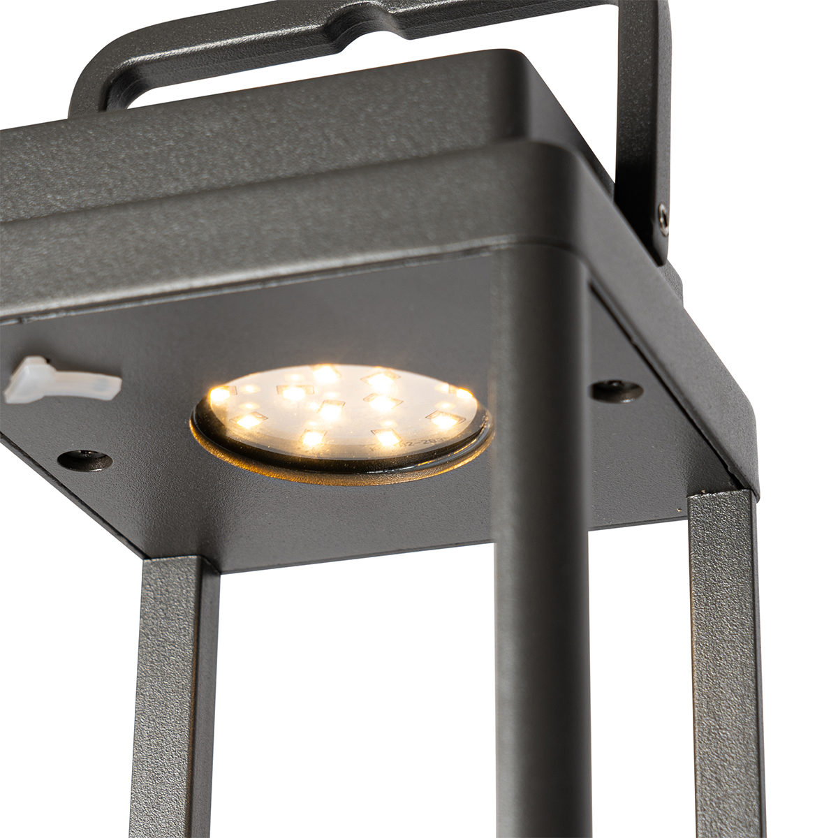 QAZQA Zewnętrzna lampa stołowa ciemnoszara z akumulatorem LED - Yara