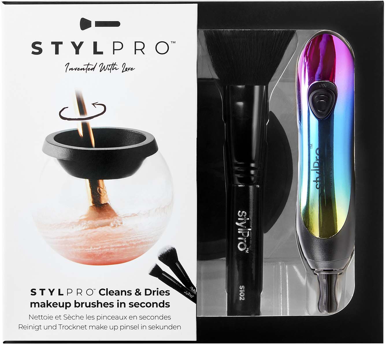 STYLPRO Makeup Brush Cleaner And Dryer Gift Set Rainbow - Urządzenie do czyszczenia pędzli