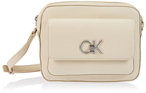 Calvin Klein Damska torba na aparat Re-Lock W/klapka crossovers, jeden rozmiar, Kamienny beż, Rozmiar Uniwersalny