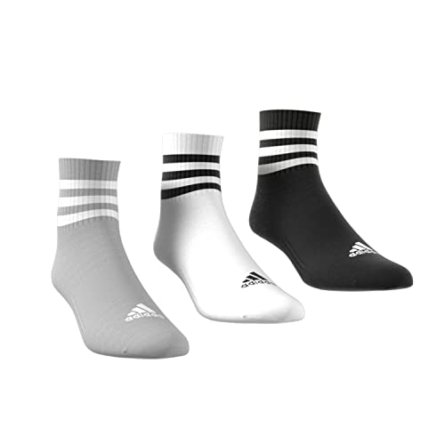 adidas, Set Di 3 Paia Di Calzini Al Ginocchio 3-Stripes Sportswear, Pończochy, Wrzosek Średnio/Biały/Czarny, M, Wielbiciel Unisex