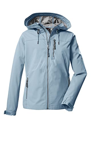 G.I.G.A. DX Damska kurtka softshell / kurtka outdoorowa z kapturem GS 97 WMN SFTSHLL JCKT, 40, jasnoniebieska, 38392-000