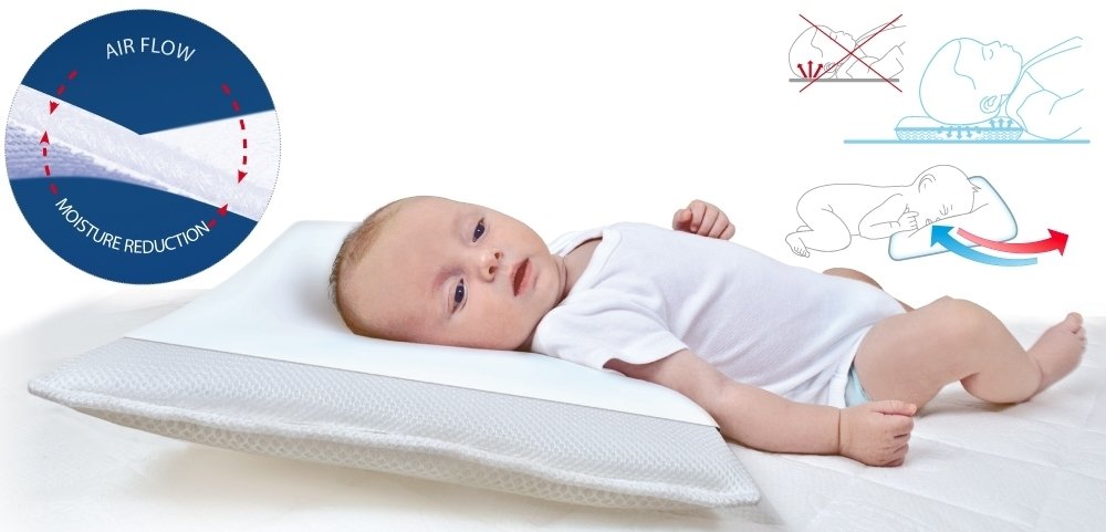 Matex BabyMatex, Poduszka Aero3D, dla niemowląt, do wózka, 36x27 cm, Biały