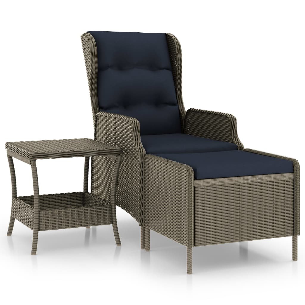 vidaXL 2-cz. zestaw wypoczynkowy do ogrodu, poduszki, rattan PE, brąz 310205