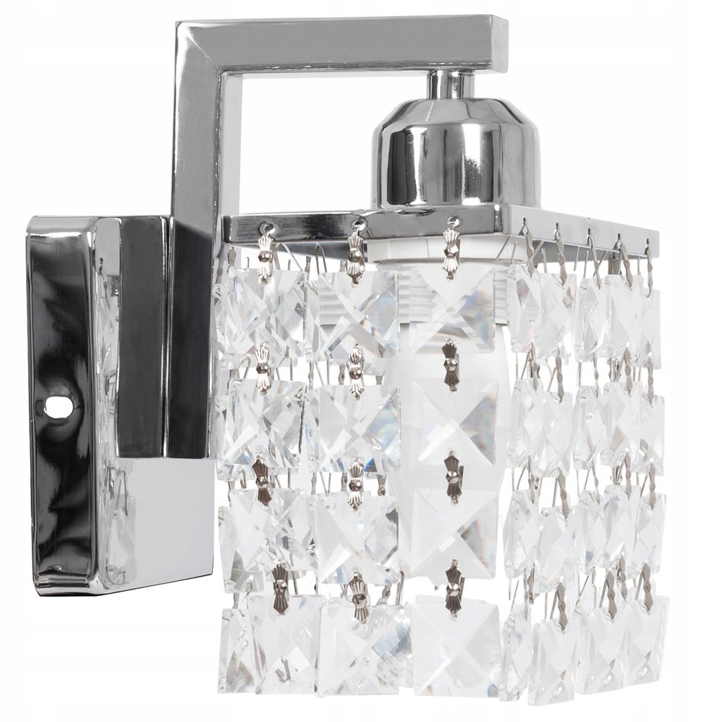 MLAMP Kinkiet LAMPA ścienna AW8184/1L MLAMP kryształowa OPRAWA glamour kostka crystal chrom przezroczysta AW8184/1L