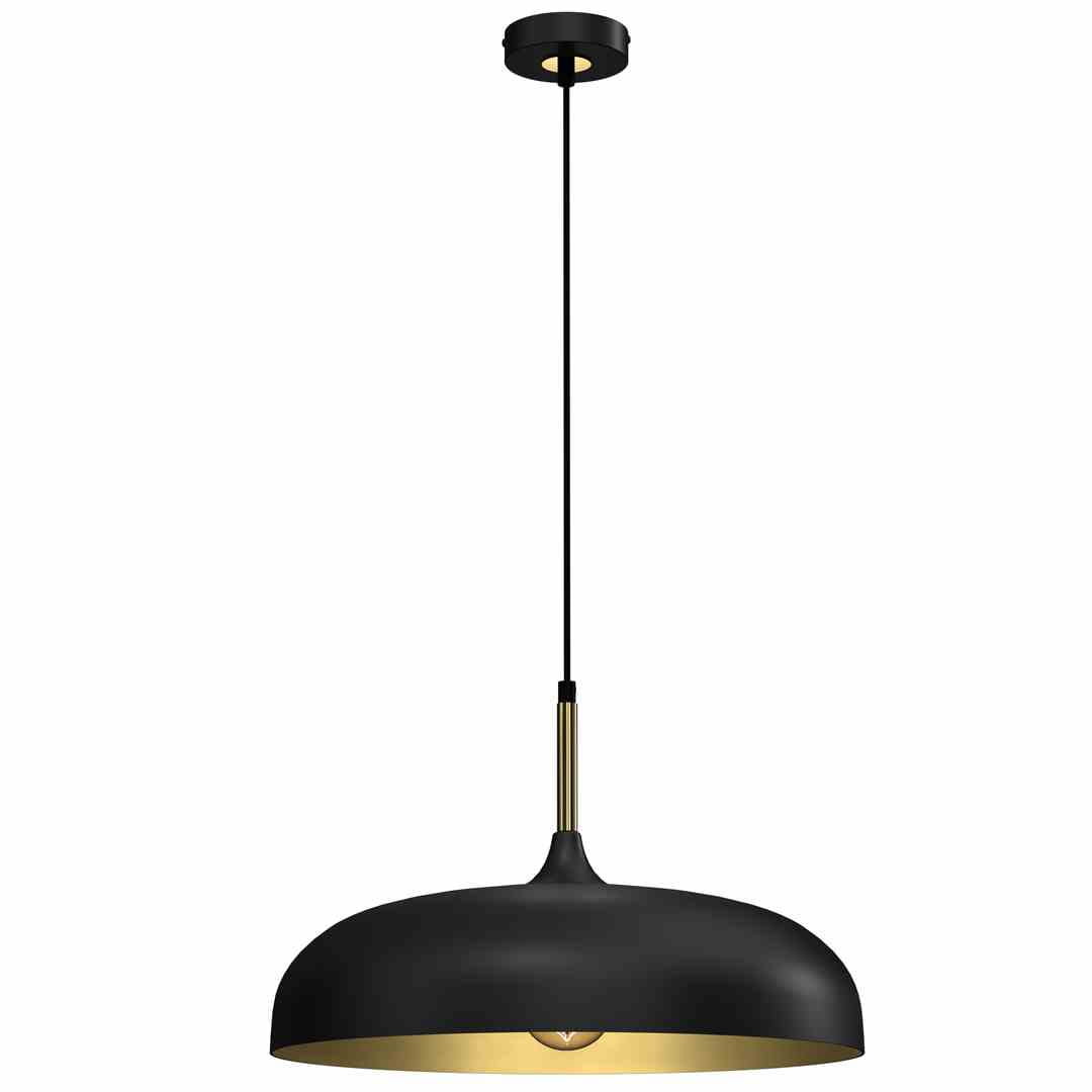 Milagro Lampa wisząca LINCOLN BLACK/GOLD 1xE27 MLP7898