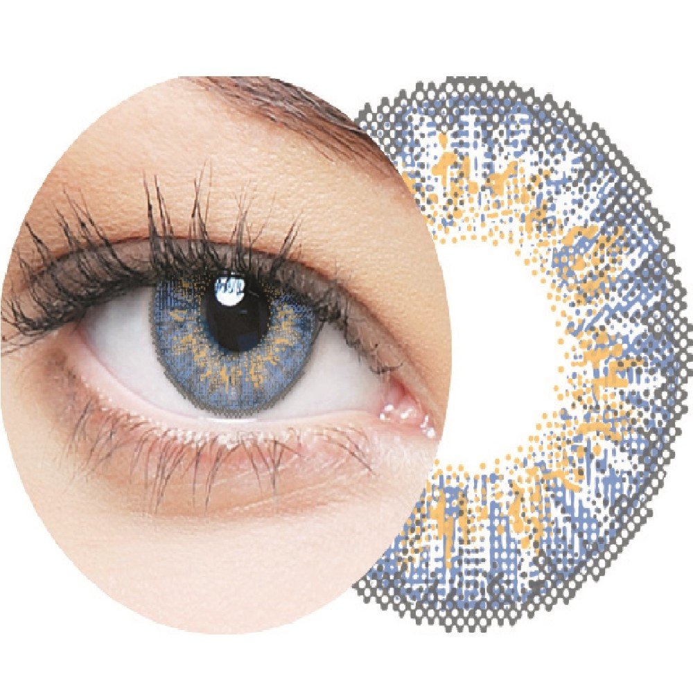 Clear Lab, Clear Color 55, Kolorowe soczewki kontaktowe Niebieskie Serenity -3.75, 2 szt.