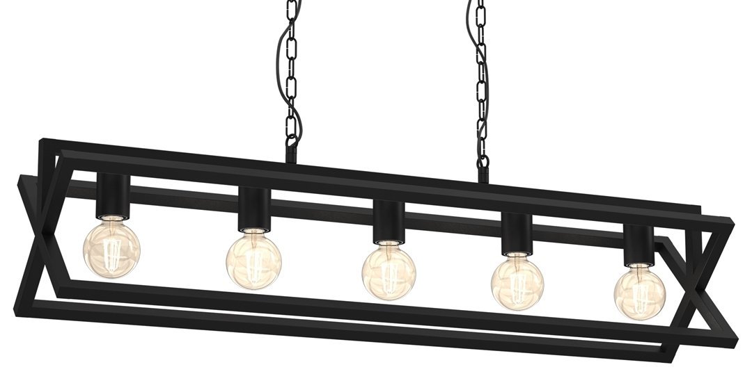 Lampa wisząca loftowa Arnold MLP8564 prostokątna czarna