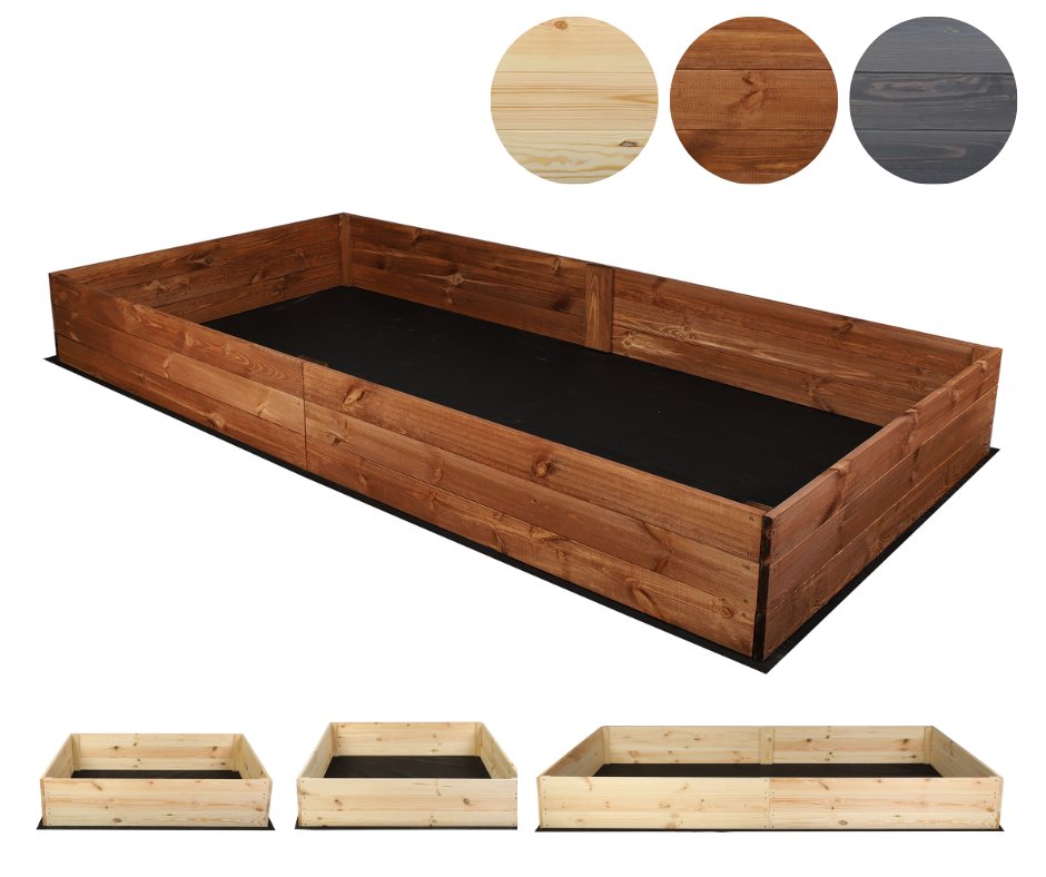 Wielka skrzynia na warzywa ZP06 27x237x100 cm Brązowa / Wamar-Sosenka