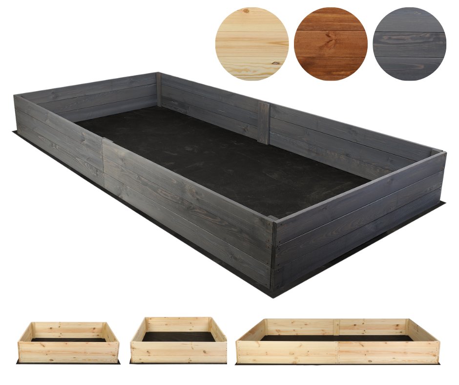 Wielka skrzynia na warzywa ZP06 27x237x117 cm Szara / Wamar-Sosenka