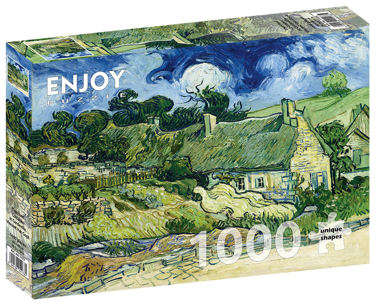 Puzzle, Chaty kryte słomą w Cordeville, Vincent van Gogh, 1000 el.