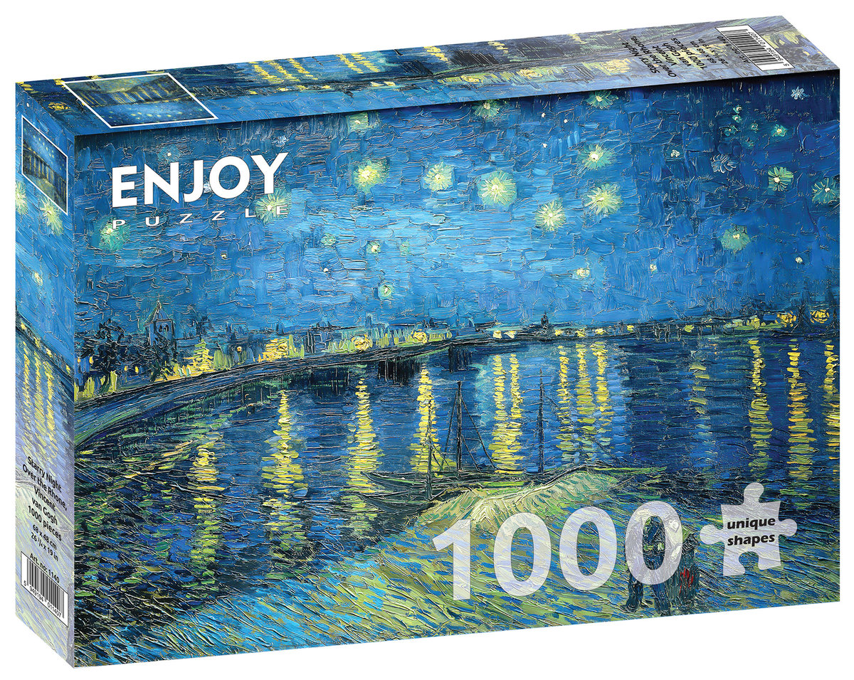 Puzzle, Gwiaździsta noc nad Rodanem, Vincent van Gogh, 1000 el.