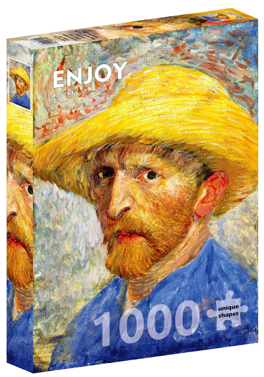 Puzzle, Autoportret w słomkowym kapeluszu, Vincent van Gogh, 1000 el.