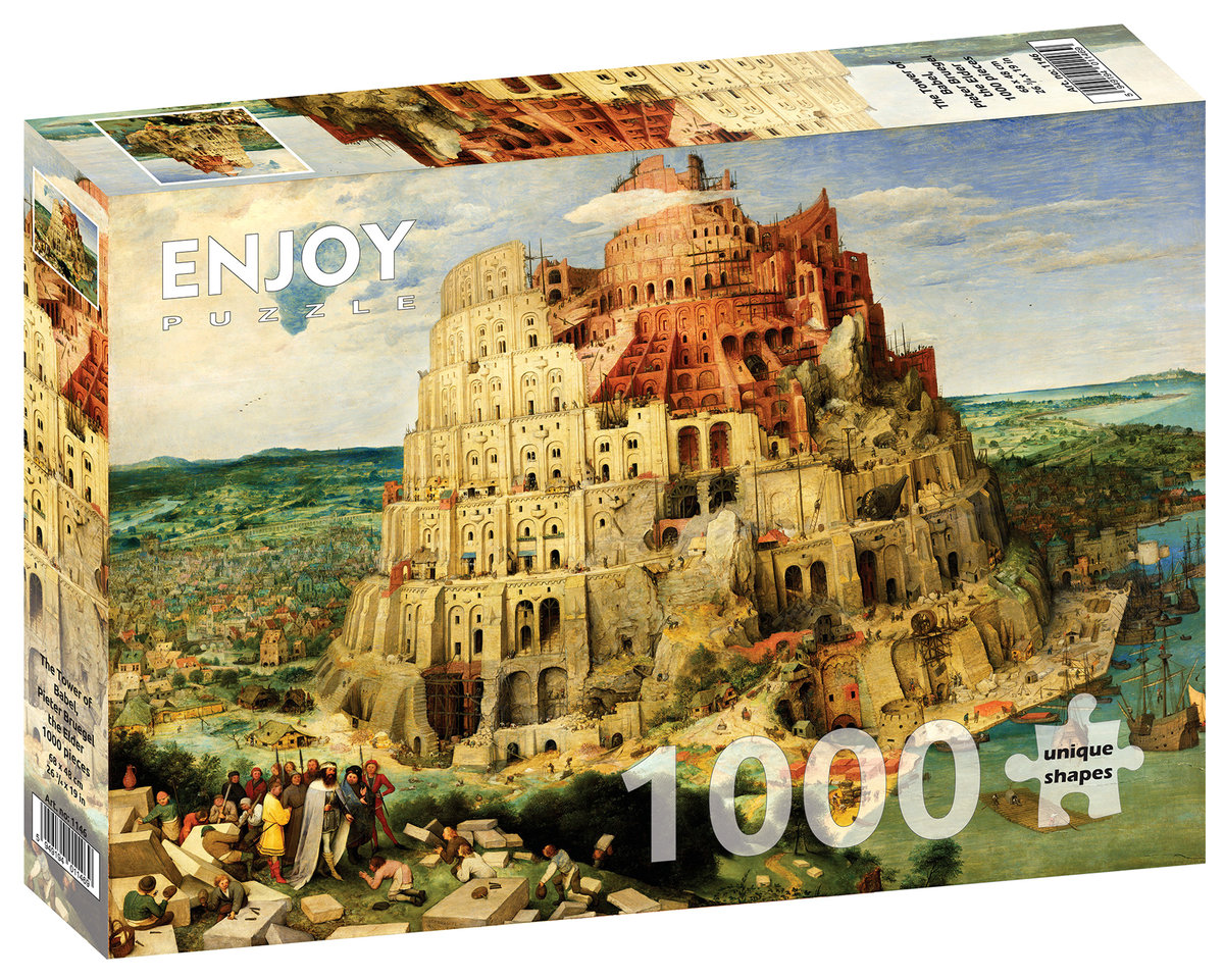 Puzzle, Wieża Babel, Pieter Bruegel, 1000 el.
