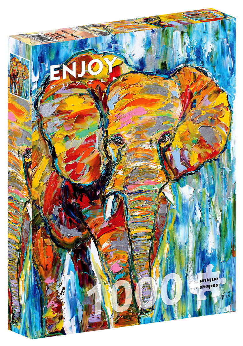 Puzzle, Kolorowy słoń, 1000 el.