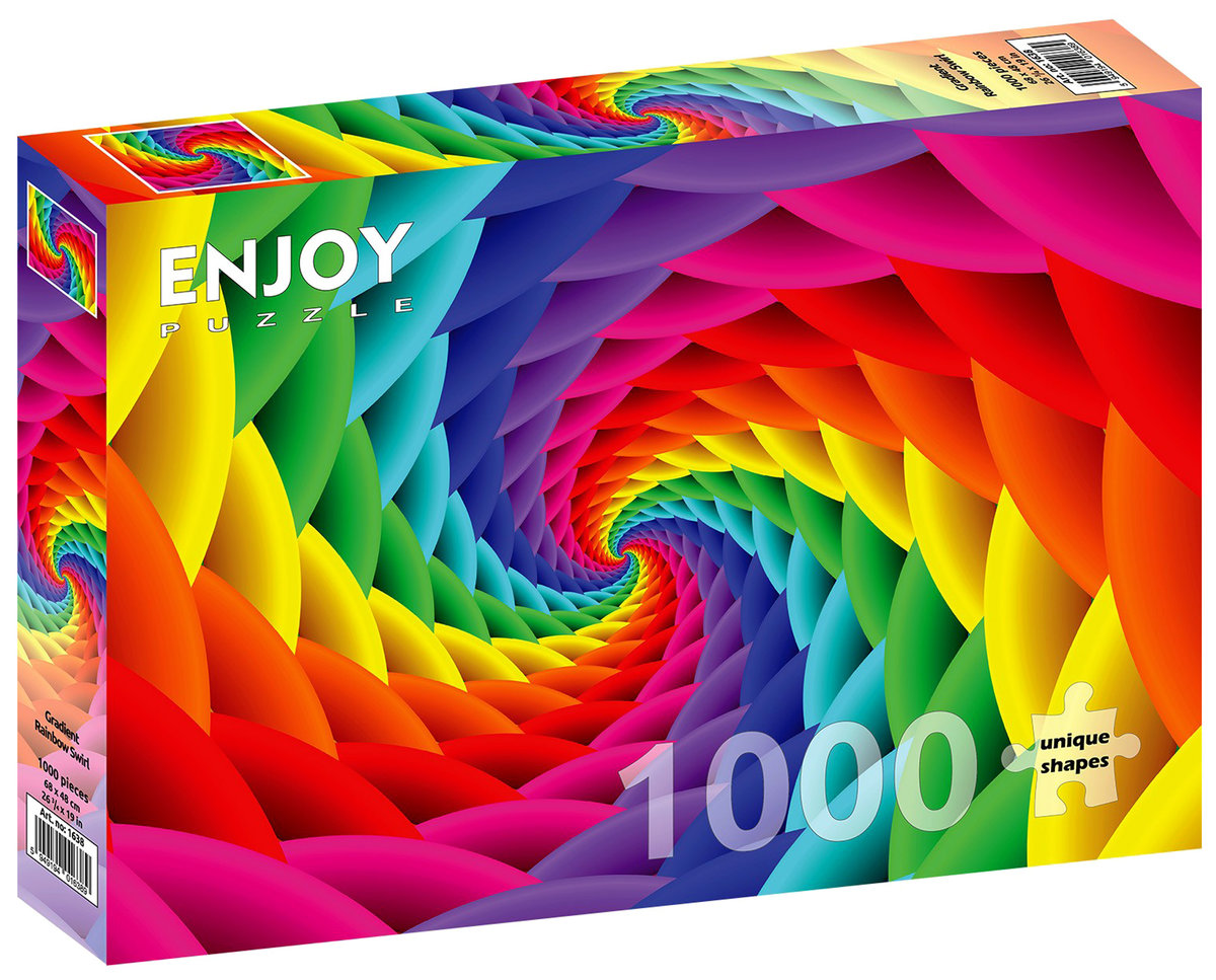 Puzzle, Gradientowy kolorowy wir, 1000 el.