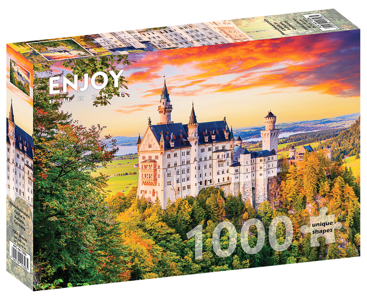Puzzle, Jesień w zamku Neuschwanstein, Niemcy, 1000 el.