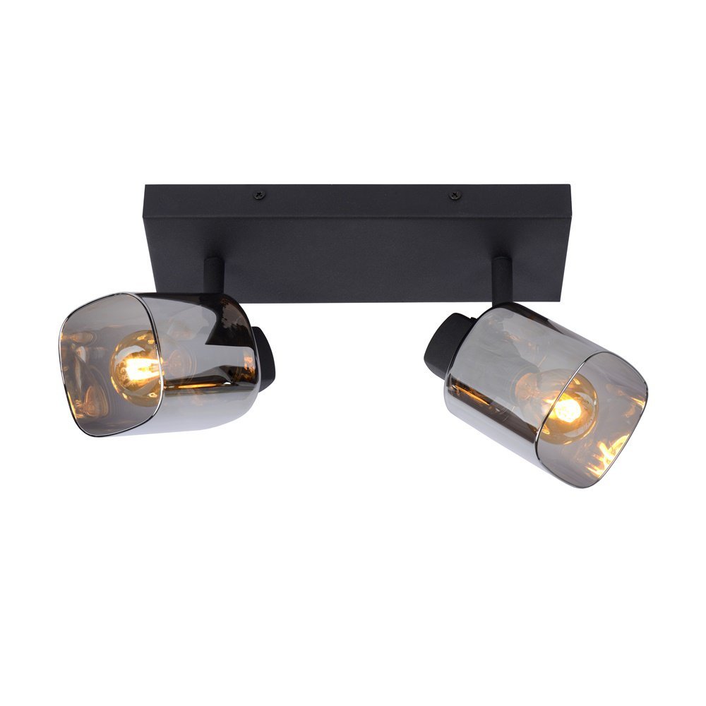 Lucide Alion 17999/02/30 plafon lampa sufitowa spot 2x25W E14 czarny/szary