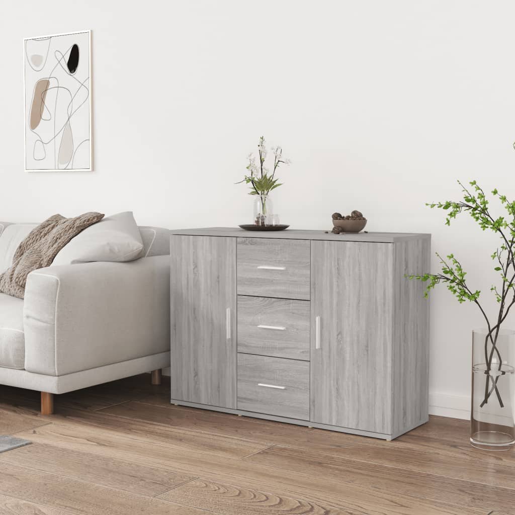 vidaXL Szafka, szary dąb sonoma, 91x29,5x65cm, materiał drewnopochodny