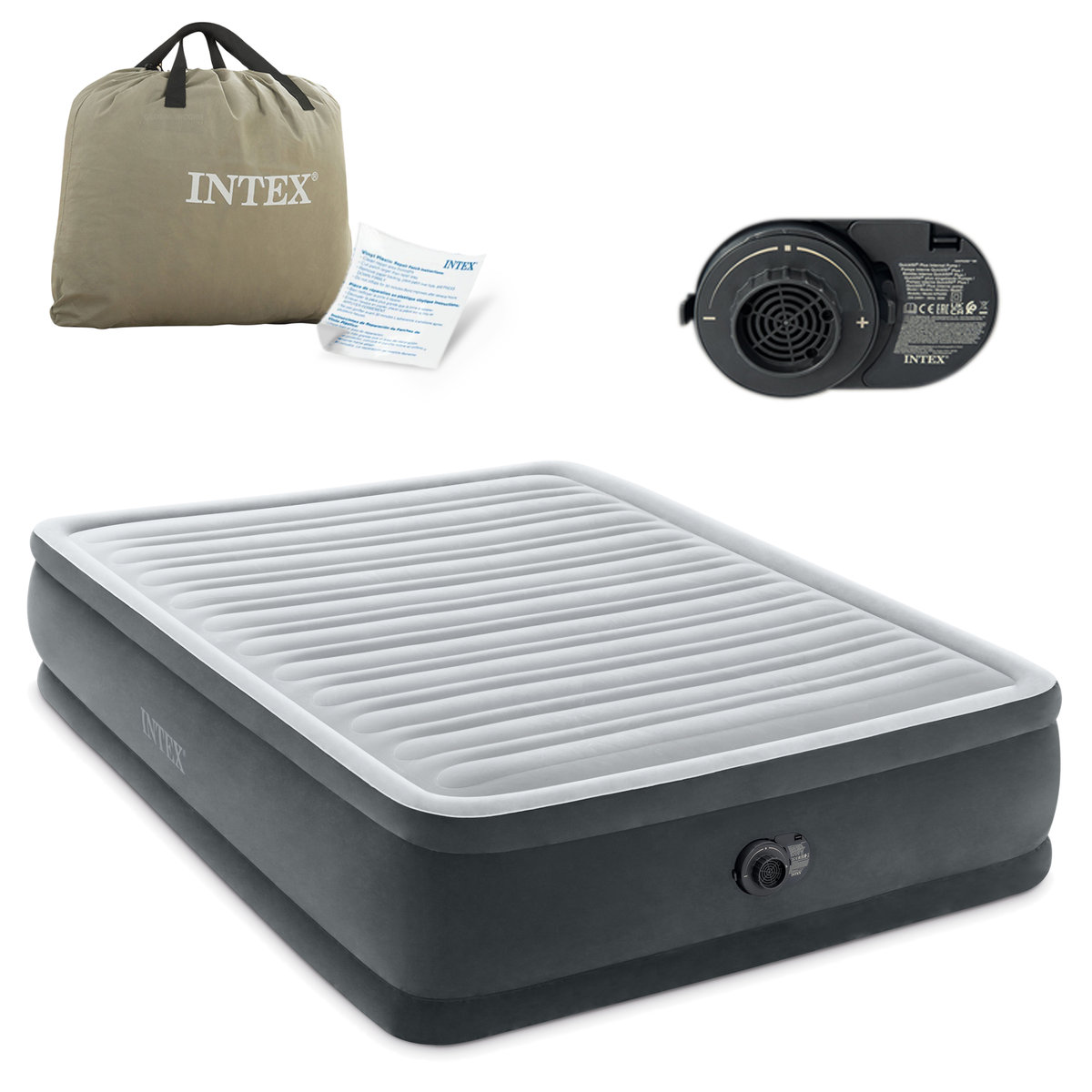 Intex Dmuchany materac Dura-Beam Deluxe Comfort Plush, 152x203x46 cm