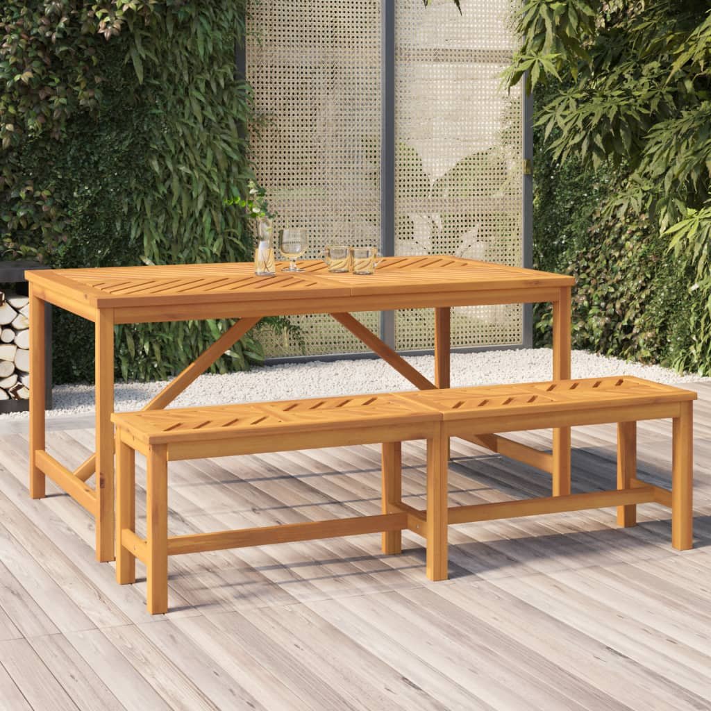 vidaXL Ławka ogrodowa, 150 cm, lite drewno akacjowe