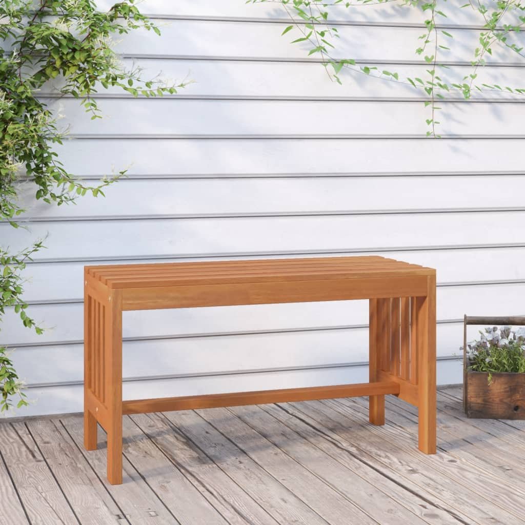 vidaXL Ławka ogrodowa, 80 cm, lite drewno eukaliptusowe