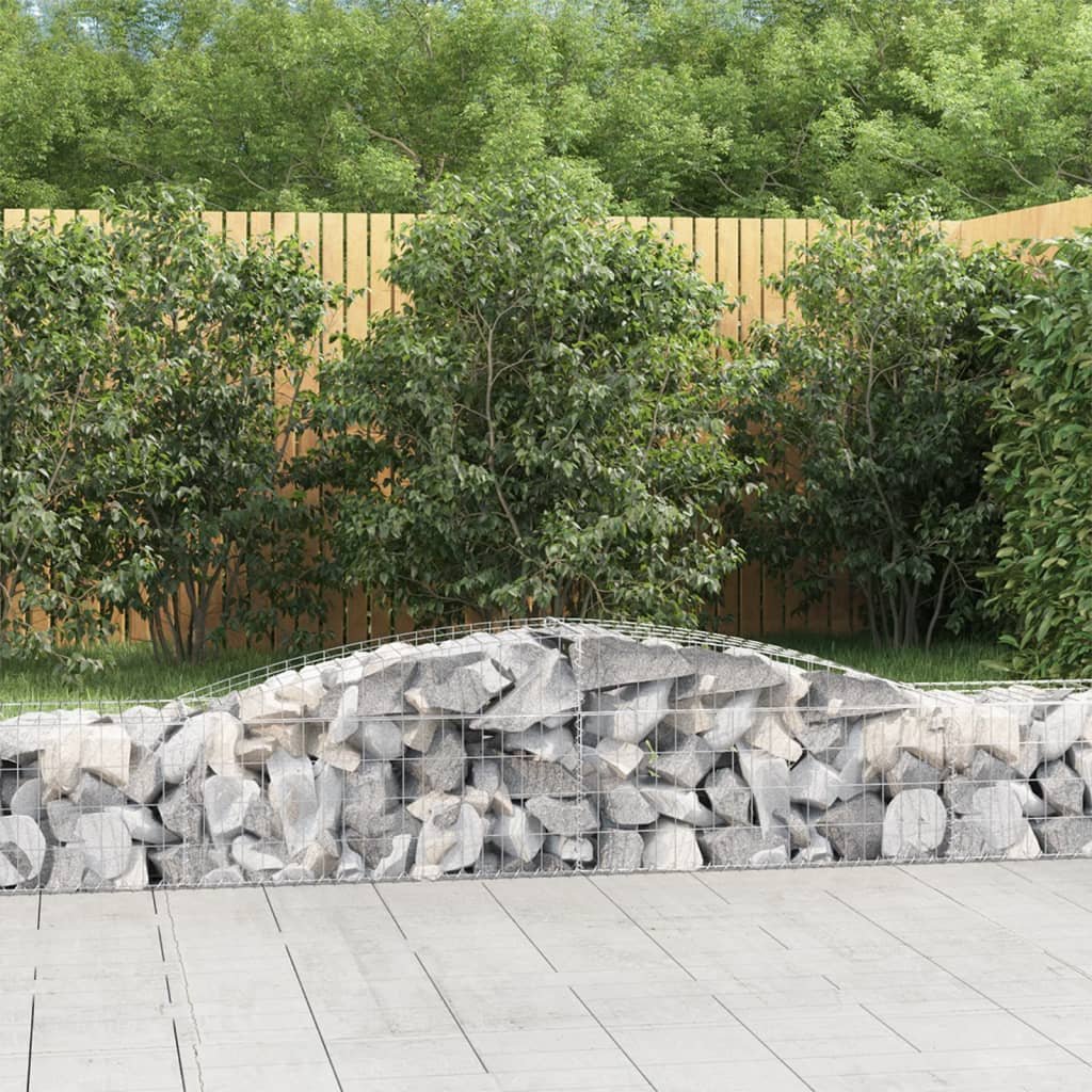 vidaXL Kosze gabionowe, 20 szt, 400x50x40/60 cm, galwanizowane żelazo