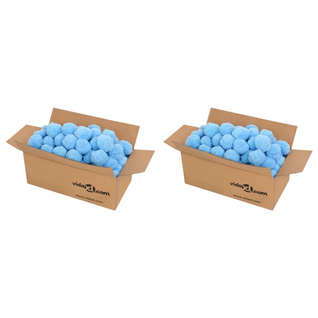 vidaXL Antybakteryjne kulki filtracyjne do basenu, niebieskie, 1400 g