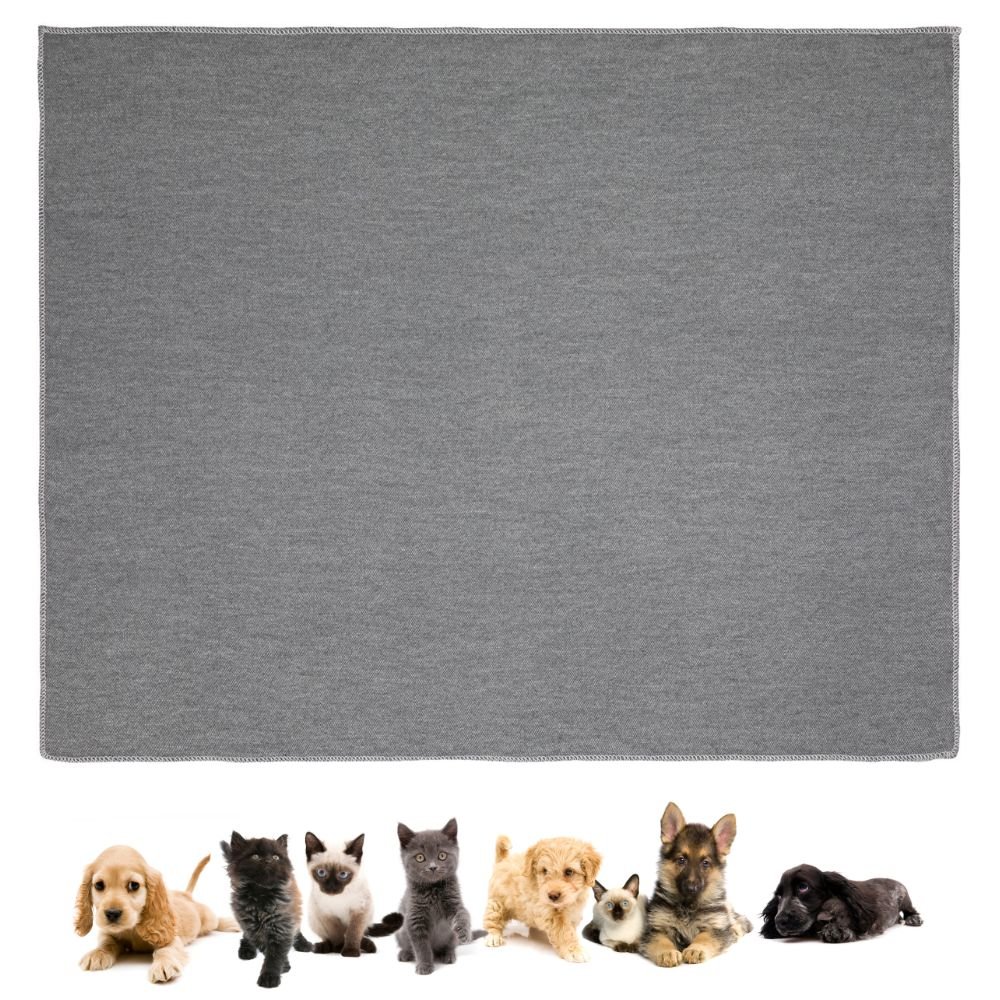 ZOOFARI® Koc dla zwierząt domowych, 80 x 100 cm, czysta bawełna (Antracyt)