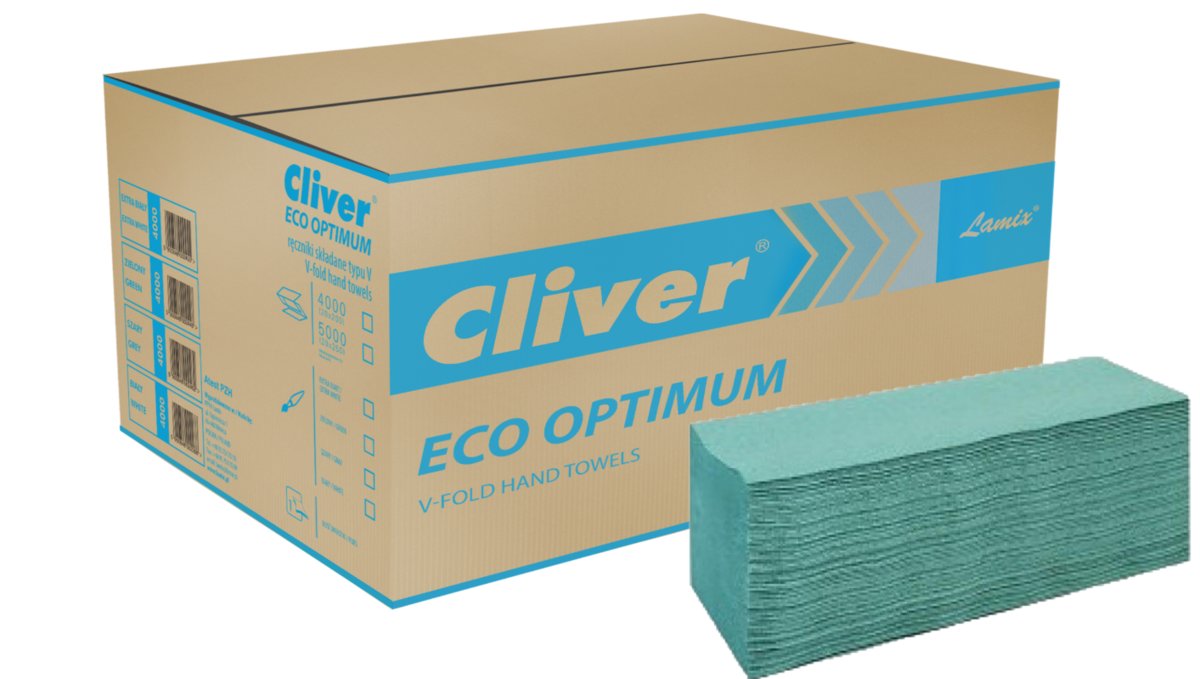 Cliver Ręcznik papierowy ZZ zielony 1op. (334) 92331