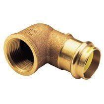 Kolano 90°, GW, 18 x 1/2 brąz B Press Gas