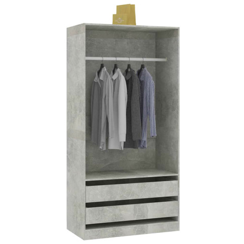 Minimalistyczna szafa bez drzwiczek beton H6-T05