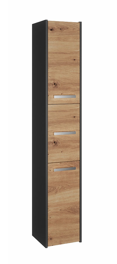 Nowoczesny słupek do łazienki antracyt + dąb artisan M3-L58