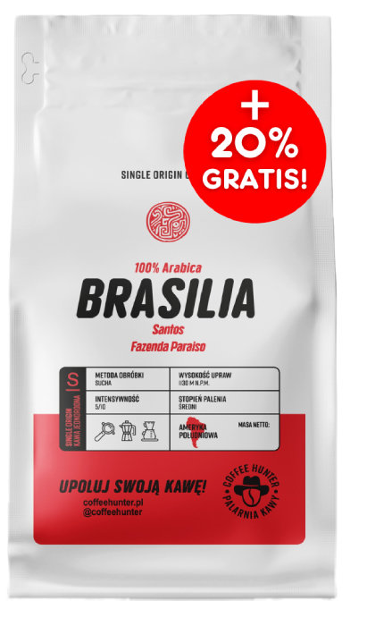 Coffee Hunter Kawa ziarnista rzemieślnicza Brasilia Santos 500 g