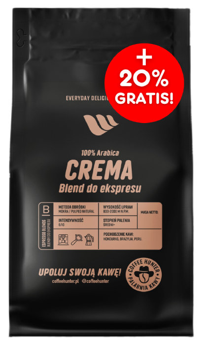 Kawa ziarnista COFFEE HUNTER Crema Blend 600g