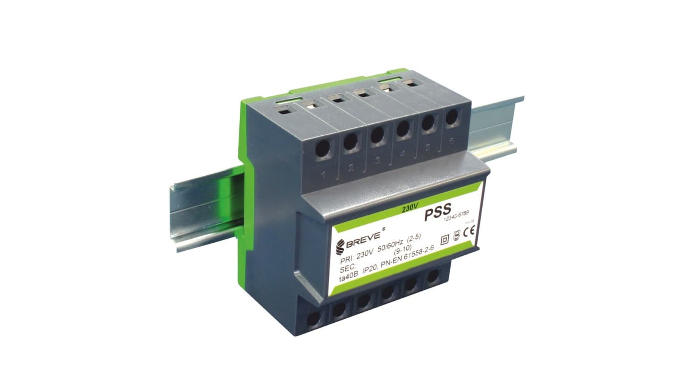 Breve Transformator 1-fazowy modułowy PSS 63N 63VA 230/12V /na szynę/ 16012-9907 16012-9907
