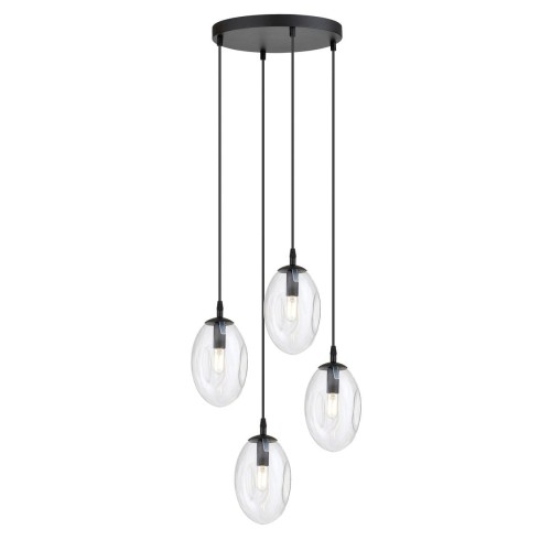 Astral lampa wisząca 4-punktowa czarna/transparentna 1265/4PREM