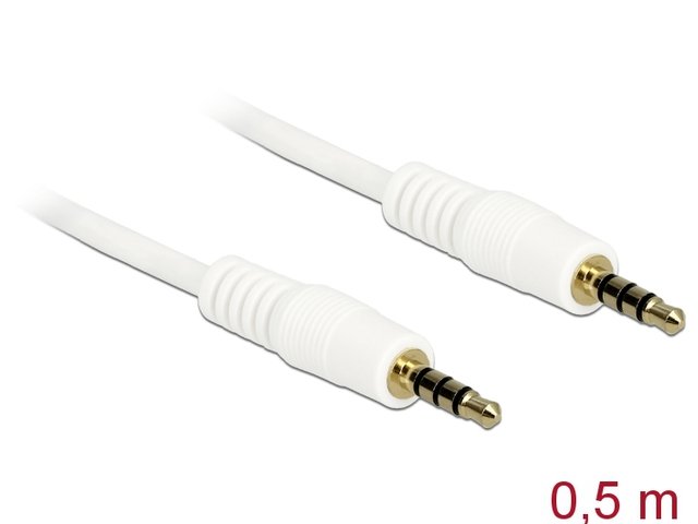 Delock Kabel Cable Stereo 3.5 mm 4 pin plug plug 0.5 m - 83439