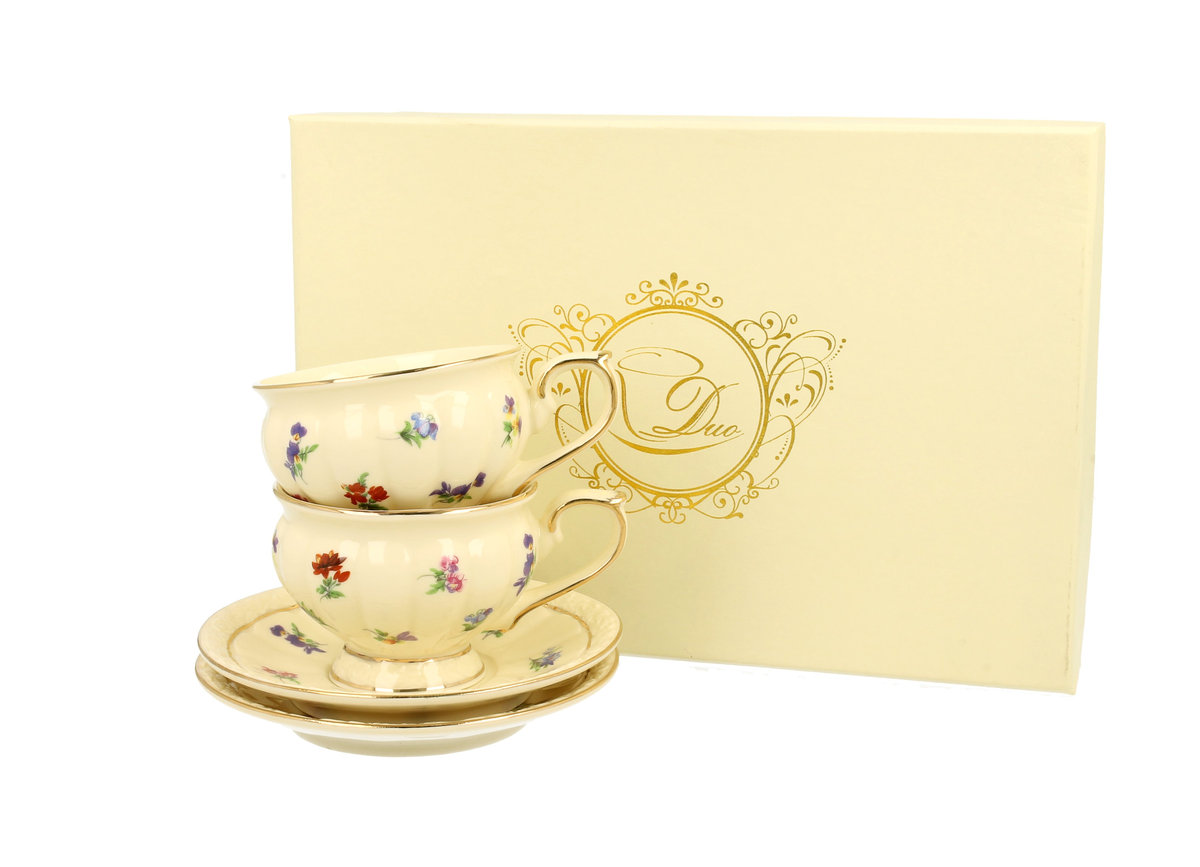 Duo Gift Filiżanki ze spodkami espresso 120 ml komplet 2 szt. ENGLAND DUG_2461