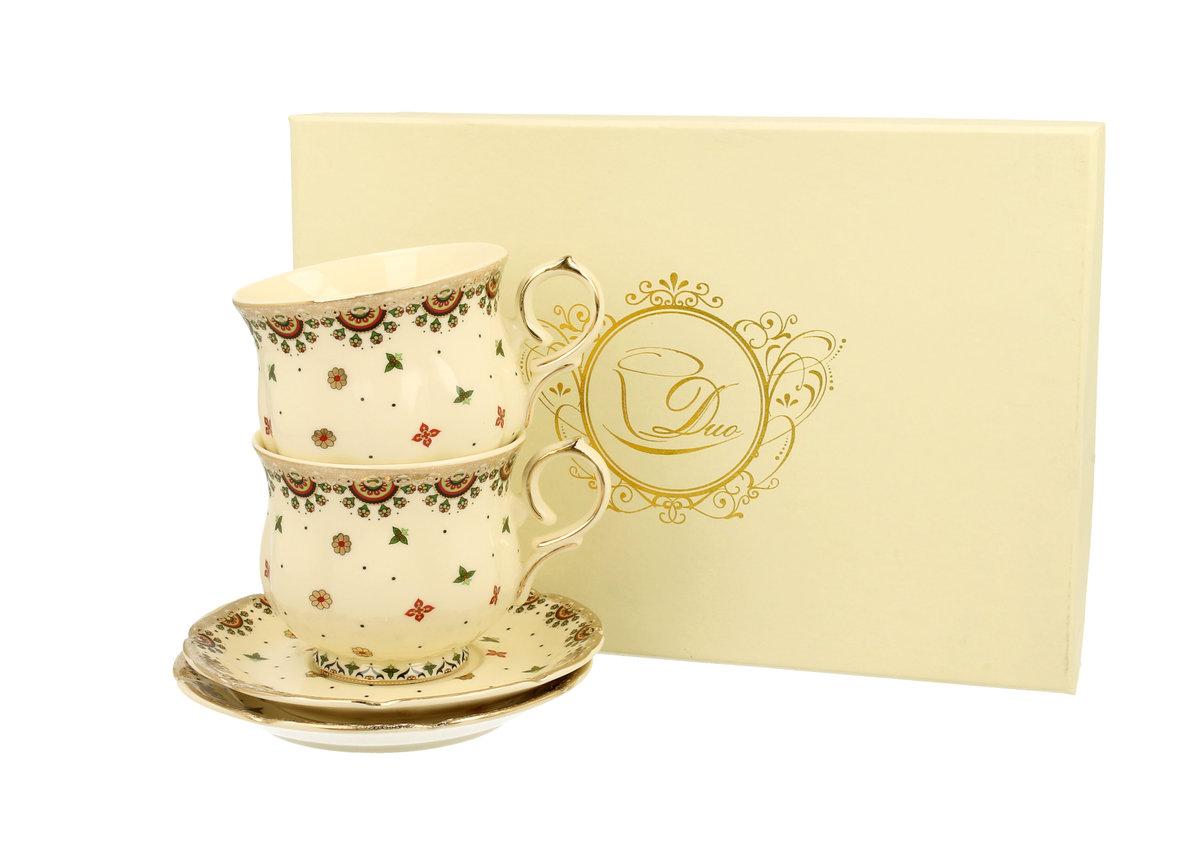 Duo Gift Filiżanki espresso ze spodkami 150 ml komplet 2 szt. CASABLANCA DUG_2822