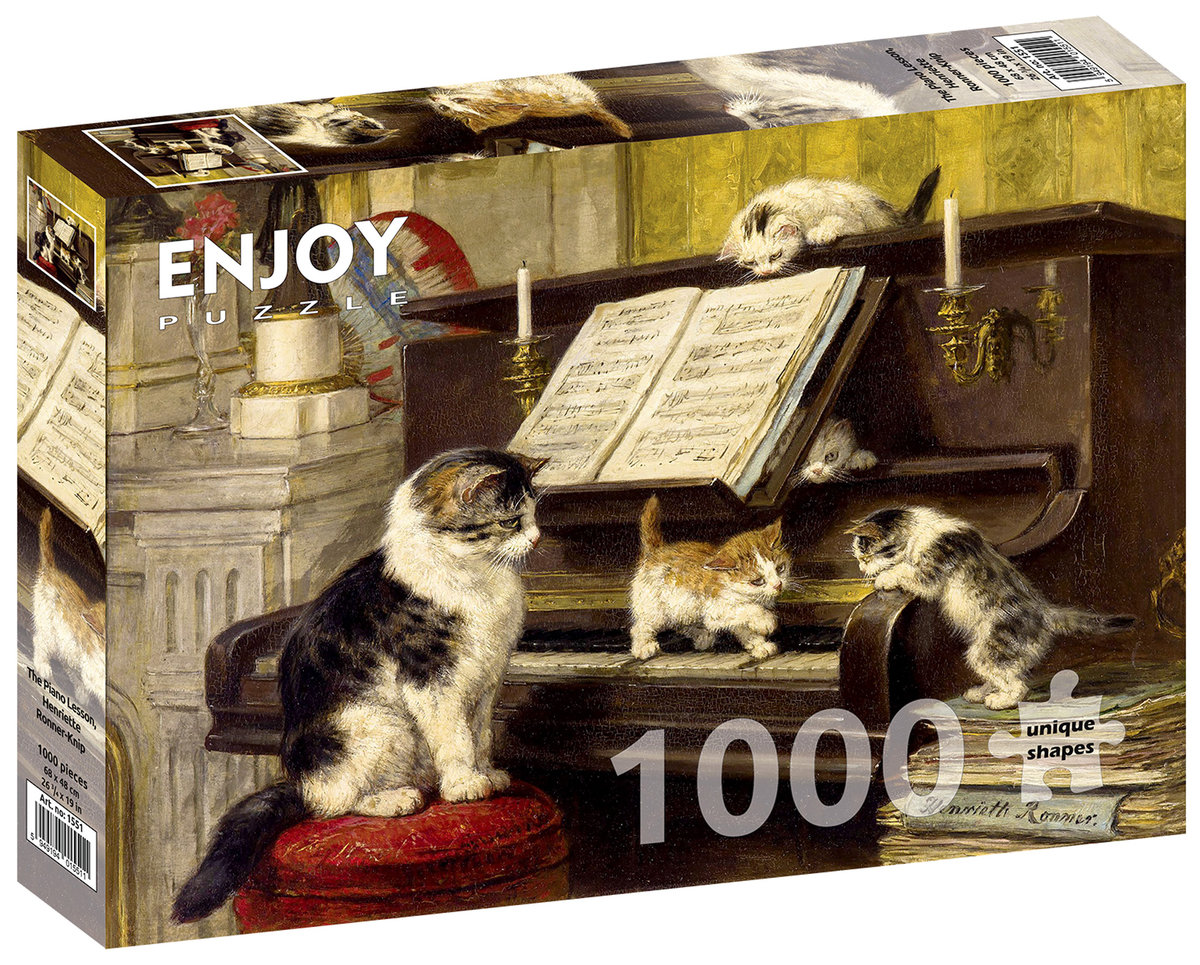 Puzzle, Nauka gry na pianinie, Henriette Ronner-Knip, 1000 el.