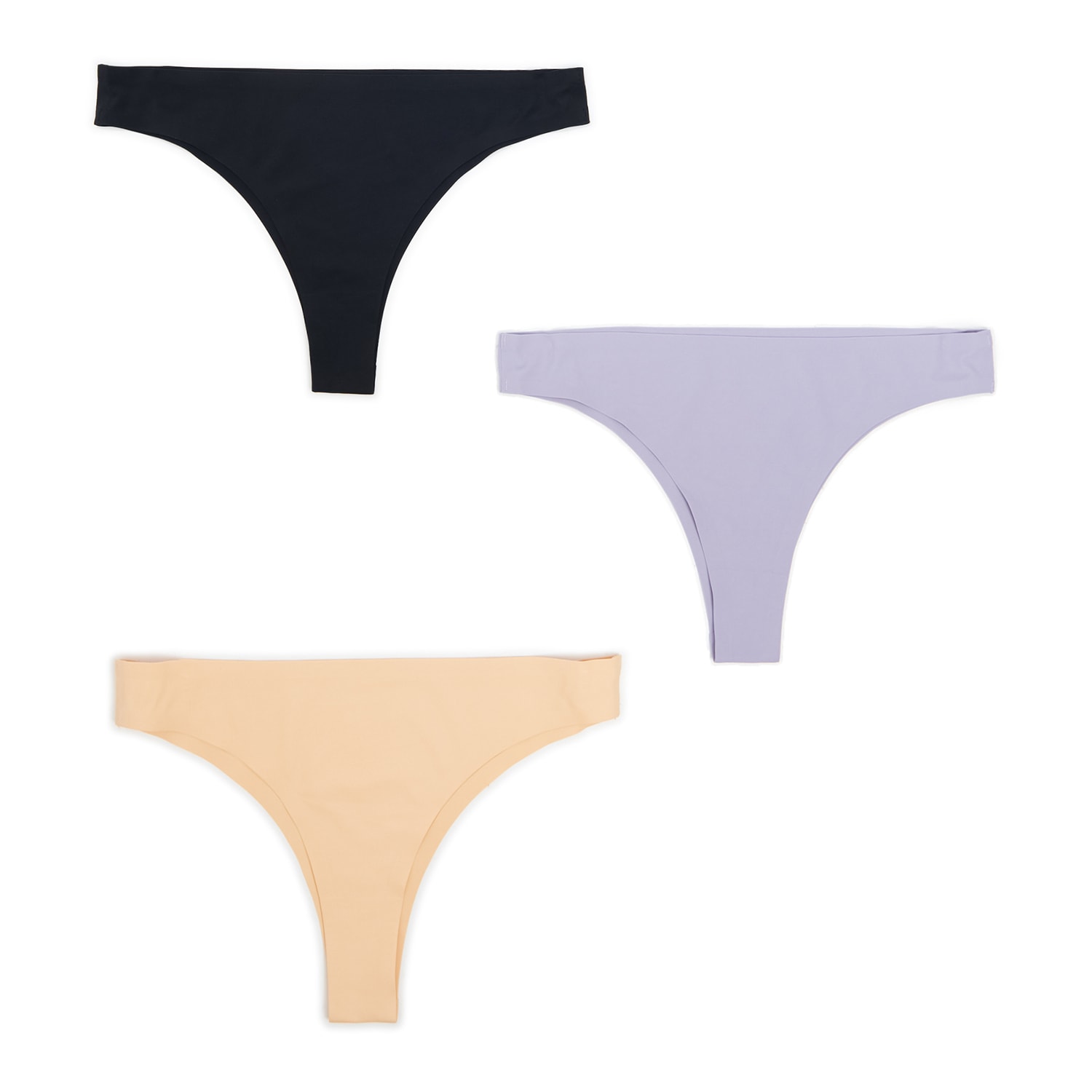 Cropp - 3 pack bezszwowych majtek brazylian - Czarny