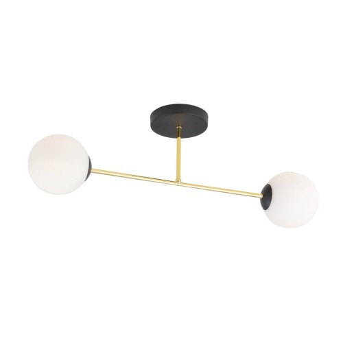 Magnum lampa sufitowa 2-punktowa czarna/złota/biała 1233/2