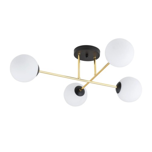 Magnum lampa sufitowa 4-punktowa czarna/złota/biała 1233/4