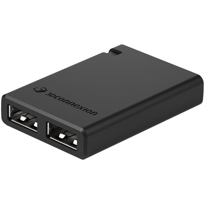 3Dconnexion 3Dconnexion - hub - 2 ports USB hub - 2 - Czarny 3DX-700051