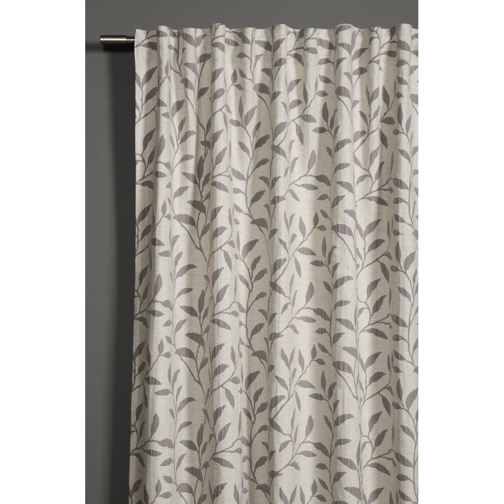 Beżowa zasłona 140x245 cm Jacquard  – Gardinia