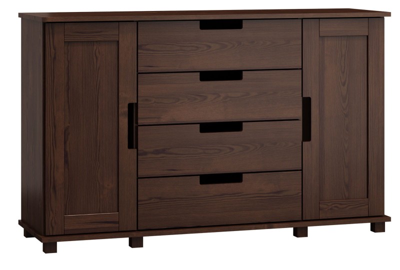 Komoda sosnowa drewniana nr4 Modern 160x120x42 orzech
