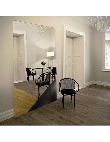 Duże lustro dekoracyjne kolorowa tafla - LISA, Lustro prostokątne : 130x200