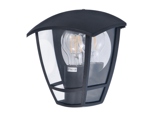Lampa elewacyjna - kinkiet ogrodowy - oprawa zewnętrzna E27 LED Niko - Naścienna - Czarna