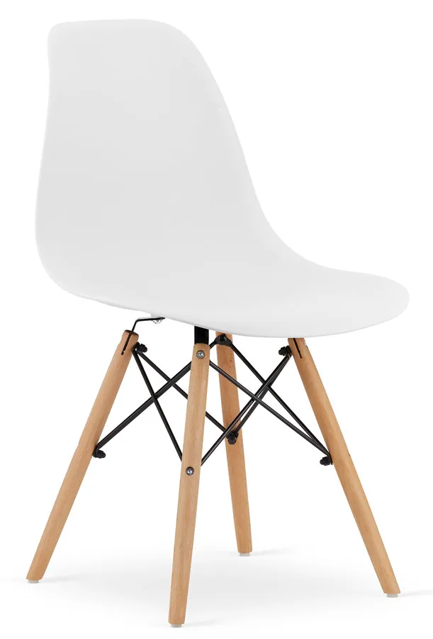 Białe minimalistyczne krzesło skandynawskie D0-K72